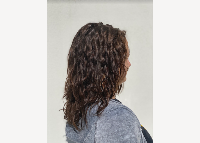 An example of a beach style perm performed by Simone at Sunflower Salon AZ.